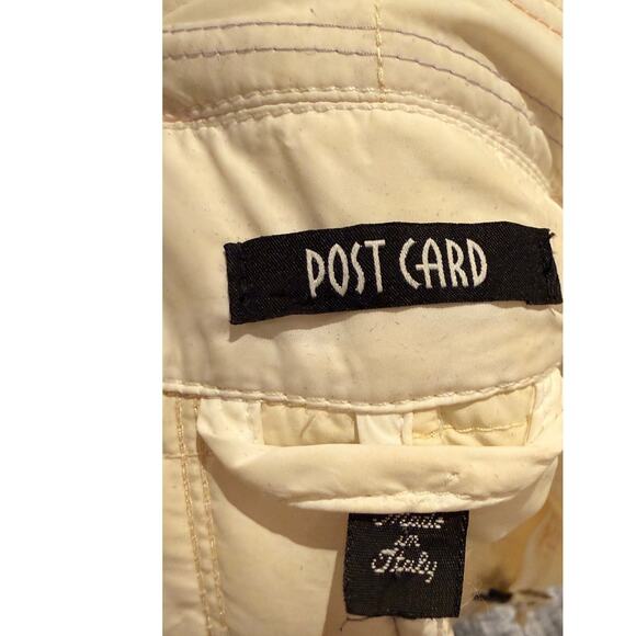 POST CARD Quilted Jacket Cream Snap Button Pockets Women's Size M - Picture 5 of 7